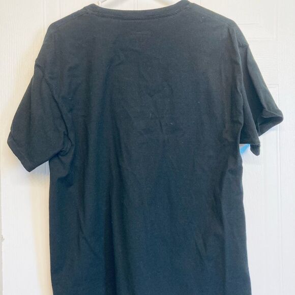 Champion Mens Black Tee Shirt Size Large Logo Black - Picture 2 of 5